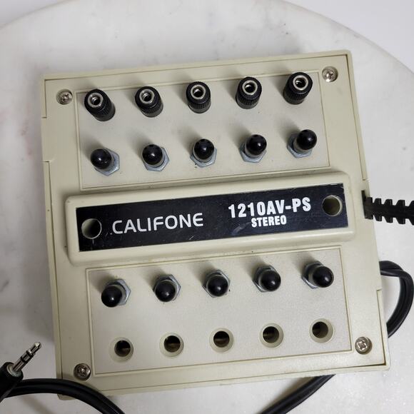 Califone Position Stereo Junction Jackbox 1210AV-PS White Portable - Picture 2 of 16